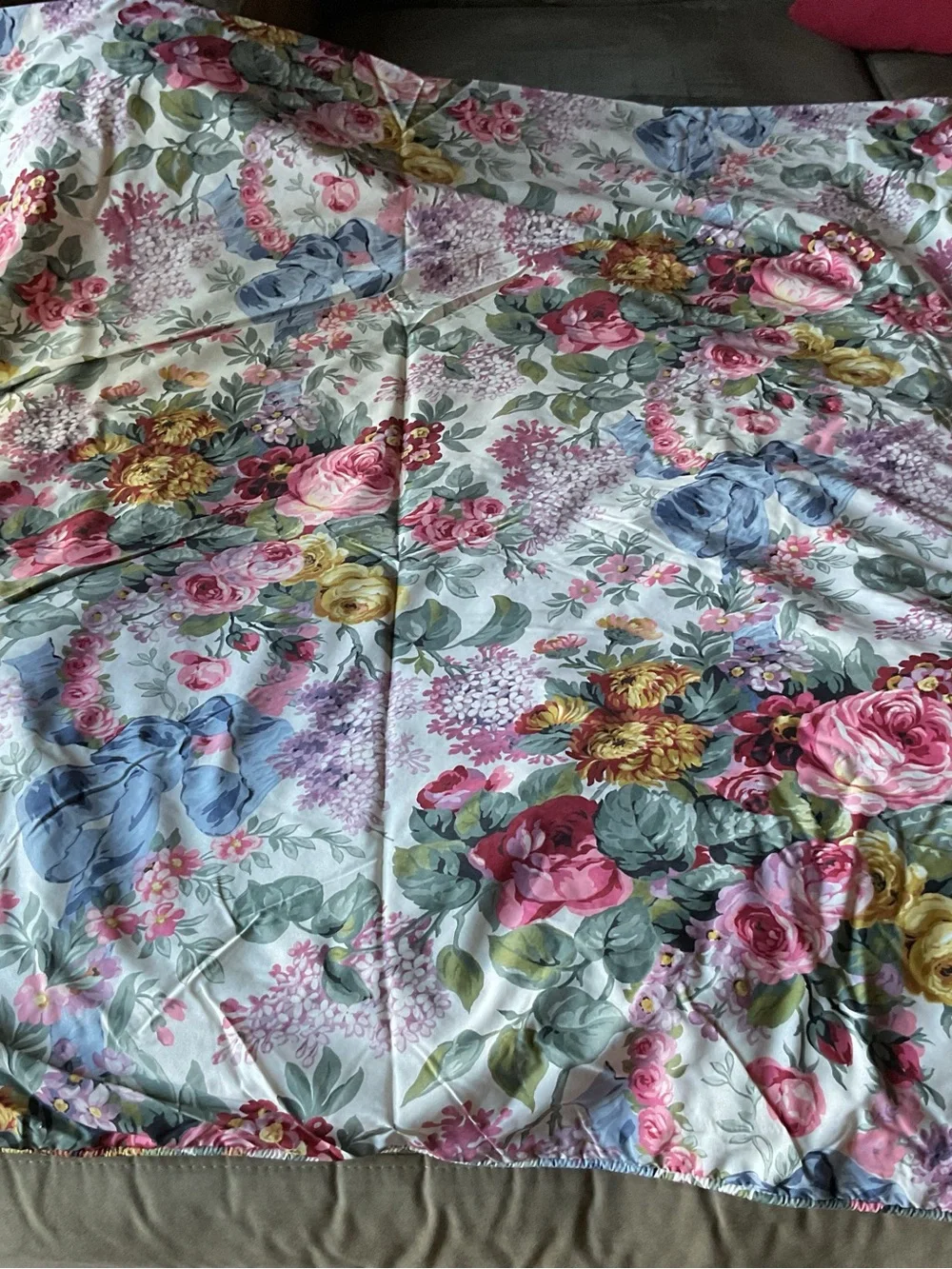 Ralph Lauren Allison Floral Prints Vintage Duvet Cover Zipper Closure 80”x 87”